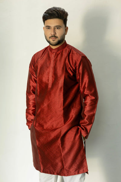 Classic Maroon Kurta - Vachan